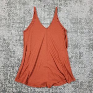 Free People FP Beach Tank Top Women's Small Orange Relaxed Swim Cover Summer